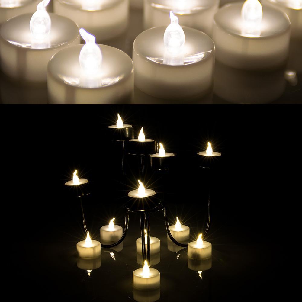 BowLift | 24-piece: Warm white tea lights timer flameless smokeless candles