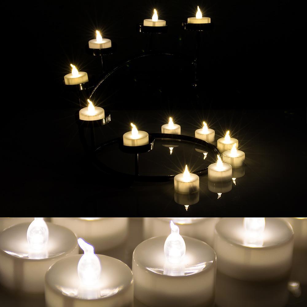 BowLift | 24-piece: Warm white tea lights timer flameless smokeless candles