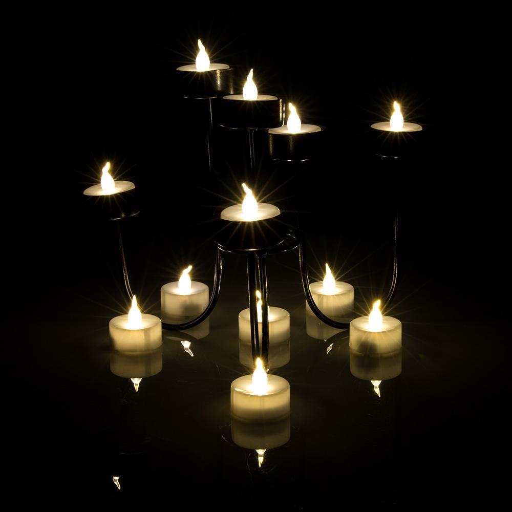 BowLift | 24-piece: Warm white tea lights timer flameless smokeless candles