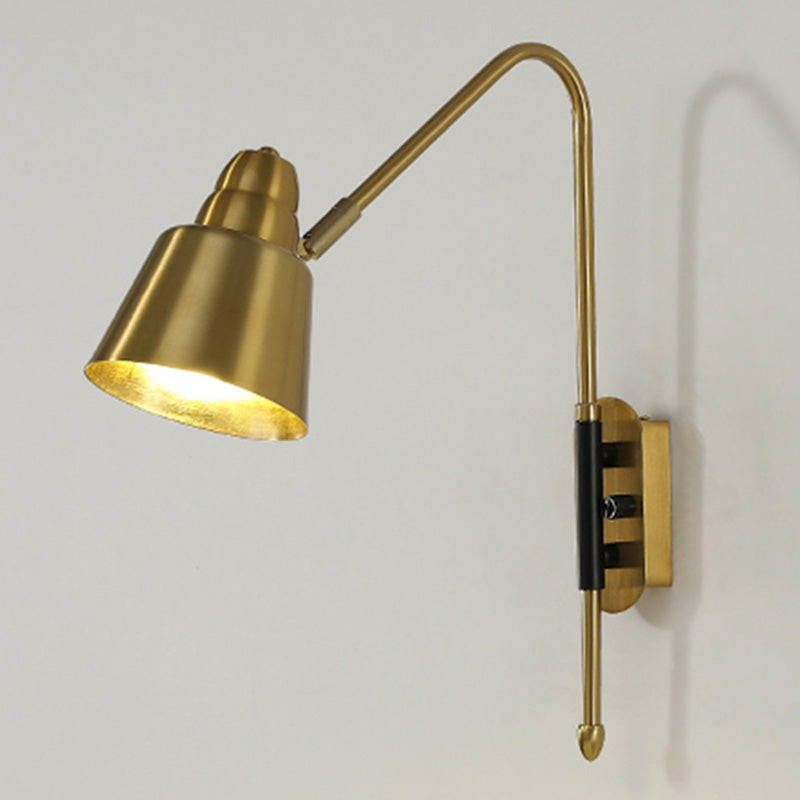 BowLift | Swing Arm Wall Mount Light Minimalist Metal 1 Bulb Nightstand Reading Light with V-shaped Arm