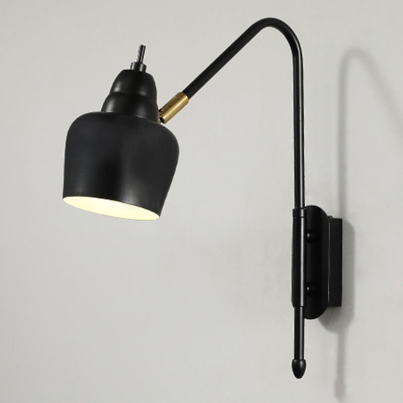BowLift | Swing Arm Wall Mount Light Minimalist Metal 1 Bulb Nightstand Reading Light with V-shaped Arm
