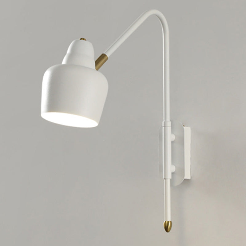 BowLift | Swing Arm Wall Mount Light Minimalist Metal 1 Bulb Nightstand Reading Light with V-shaped Arm