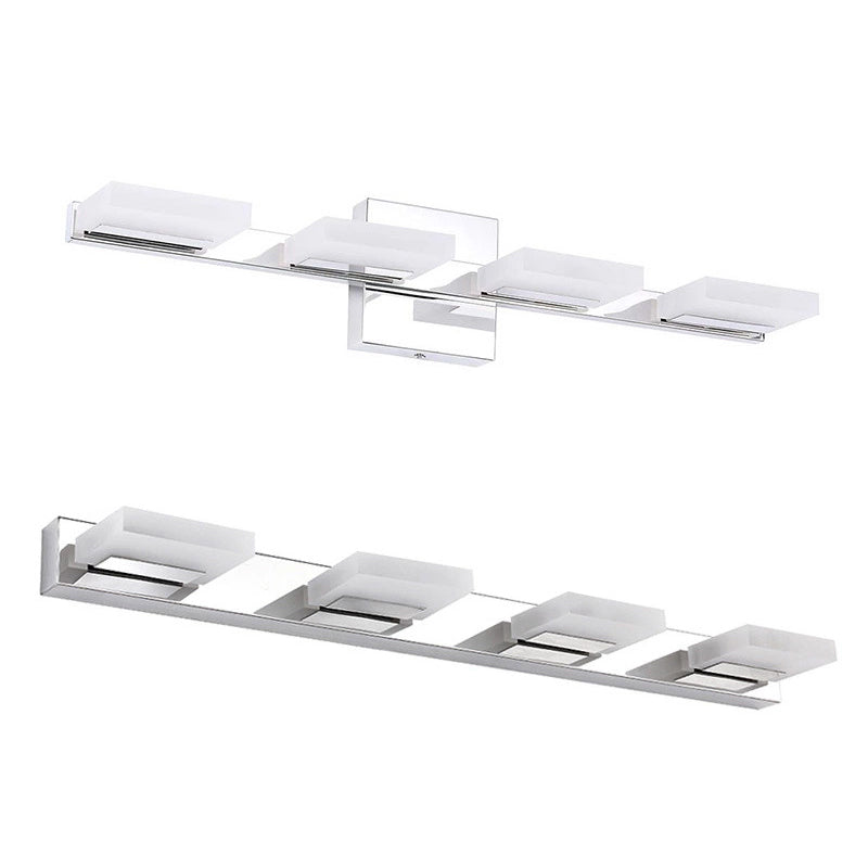 BowLift | Rotatable Square Acrylic Wall Lamp Minimalist Nickel LED Wall Lighting for the Bathroom