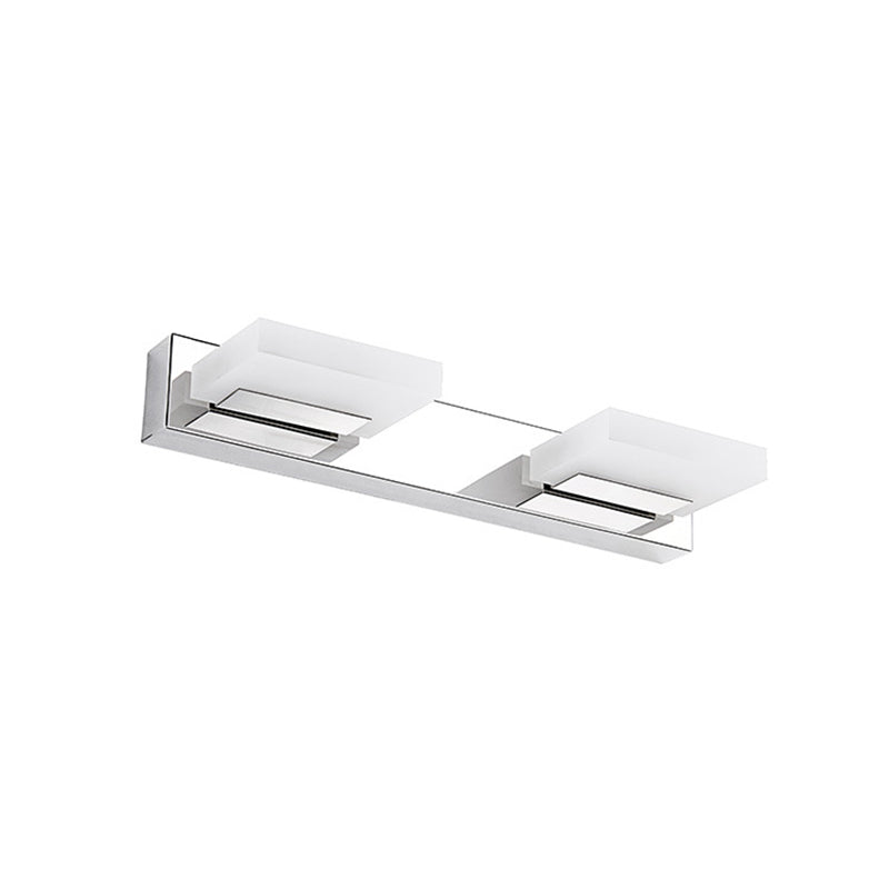 BowLift | Rotatable Square Acrylic Wall Lamp Minimalist Nickel LED Wall Lighting for the Bathroom