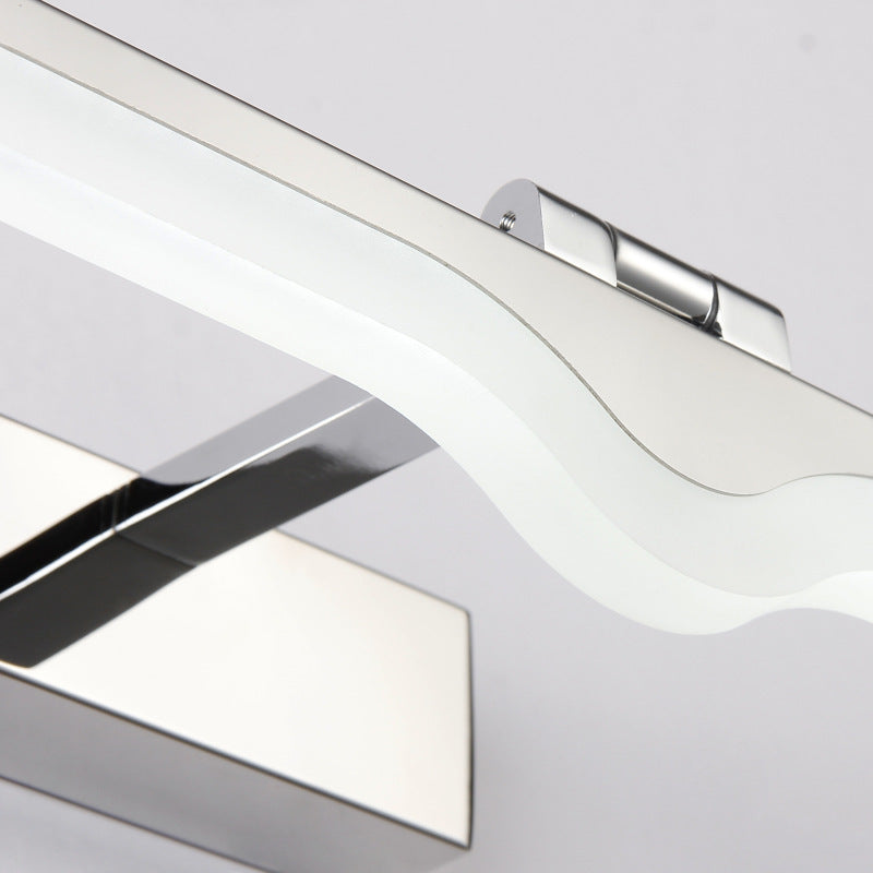 BowLift | Symmetrical Acrylic Wall Lamp Modernism Nickel LED Wall Light for the Bathroom