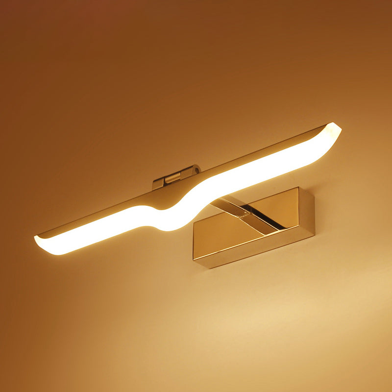 BowLift | Symmetrical Acrylic Wall Lamp Modernism Nickel LED Wall Light for the Bathroom