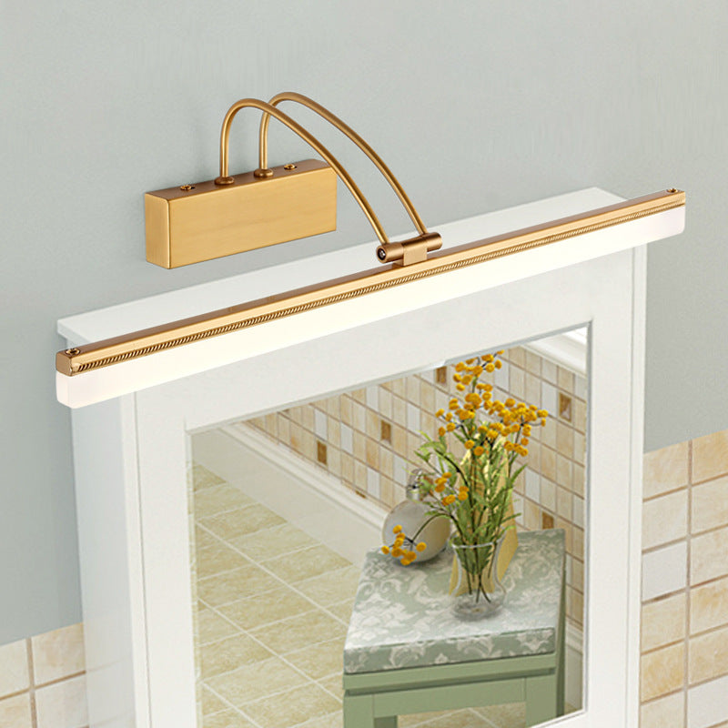 BowLift | Swivel Arm Bathroom LED Mirror Light Acrylic Minimalist Vanity Wall Light Decor