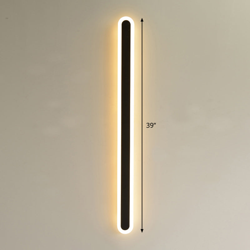 BowLift | Elliptical Acrylic Flush Mount Wall Lamp Simplicity LED Wall Lighting for Hallway