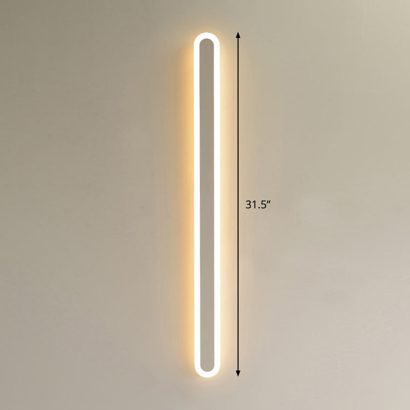 BowLift | Elliptical Acrylic Flush Mount Wall Lamp Simplicity LED Wall Lighting for Hallway