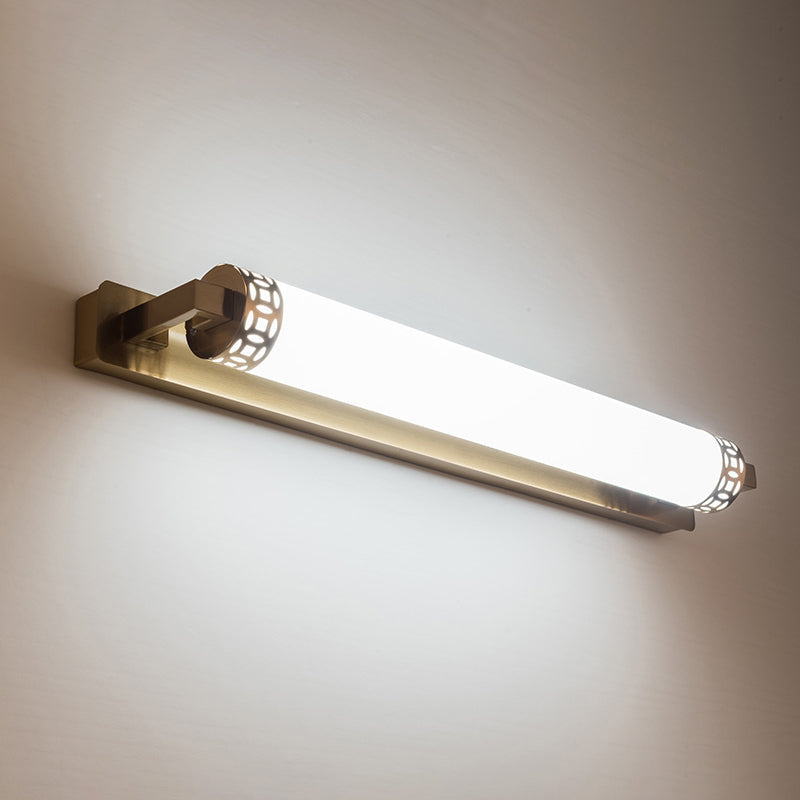 BowLift | Bronze Cylindrical Vanity Lighting Minimalist Acrylic LED Wall Lamp Sconces for Bathroom