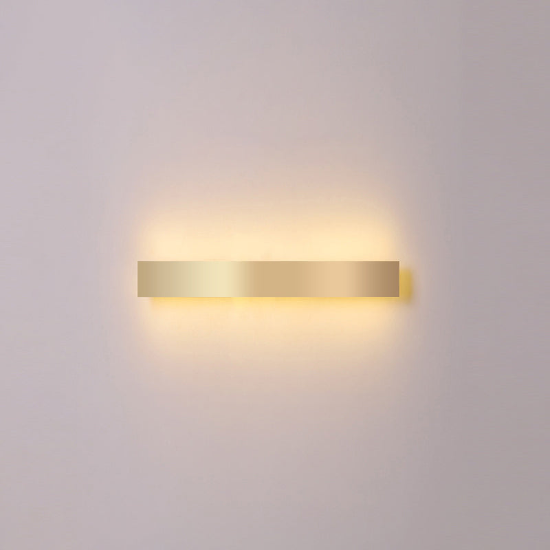 BowLift | Aluminium Beam-Shaped Flush Wall Sconce Minimalist Gold-Plated LED Wall Lamp for Living Room