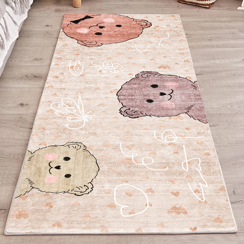 BowLift | Cute Bedroom Rug Multicolored Cartoon Print Indoor Rug Polyester Anti-Slip Back Pet-Friendly Carpet
