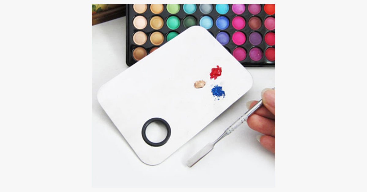 BowLift | Beautiful stainless steel mixing palette with spatula tool