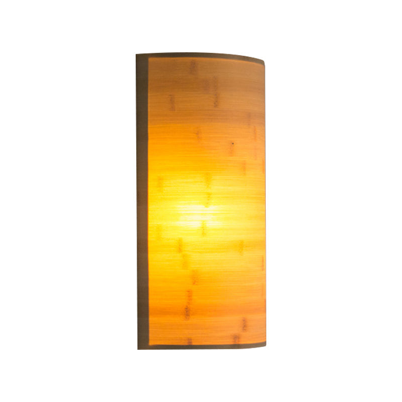 BowLift | Bamboo Half Cylinder Wall Light Modern 2 Bulbs Wall Lighting Fixture made of Wood for the Living Room