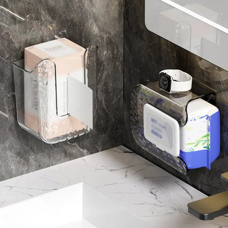 BowLift | Drill-free wall-mounted tissue holder