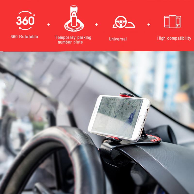 BowLift | Car Dashboard Phone Holder with Parking Number