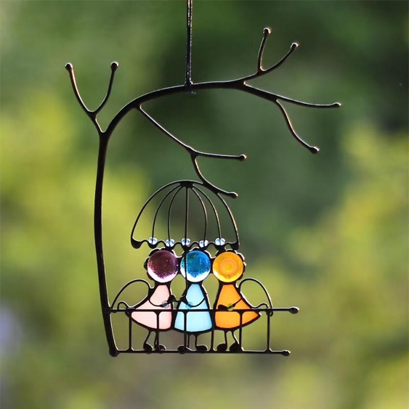 BowLift | Sun catcher, Window hanging, Stained glass art