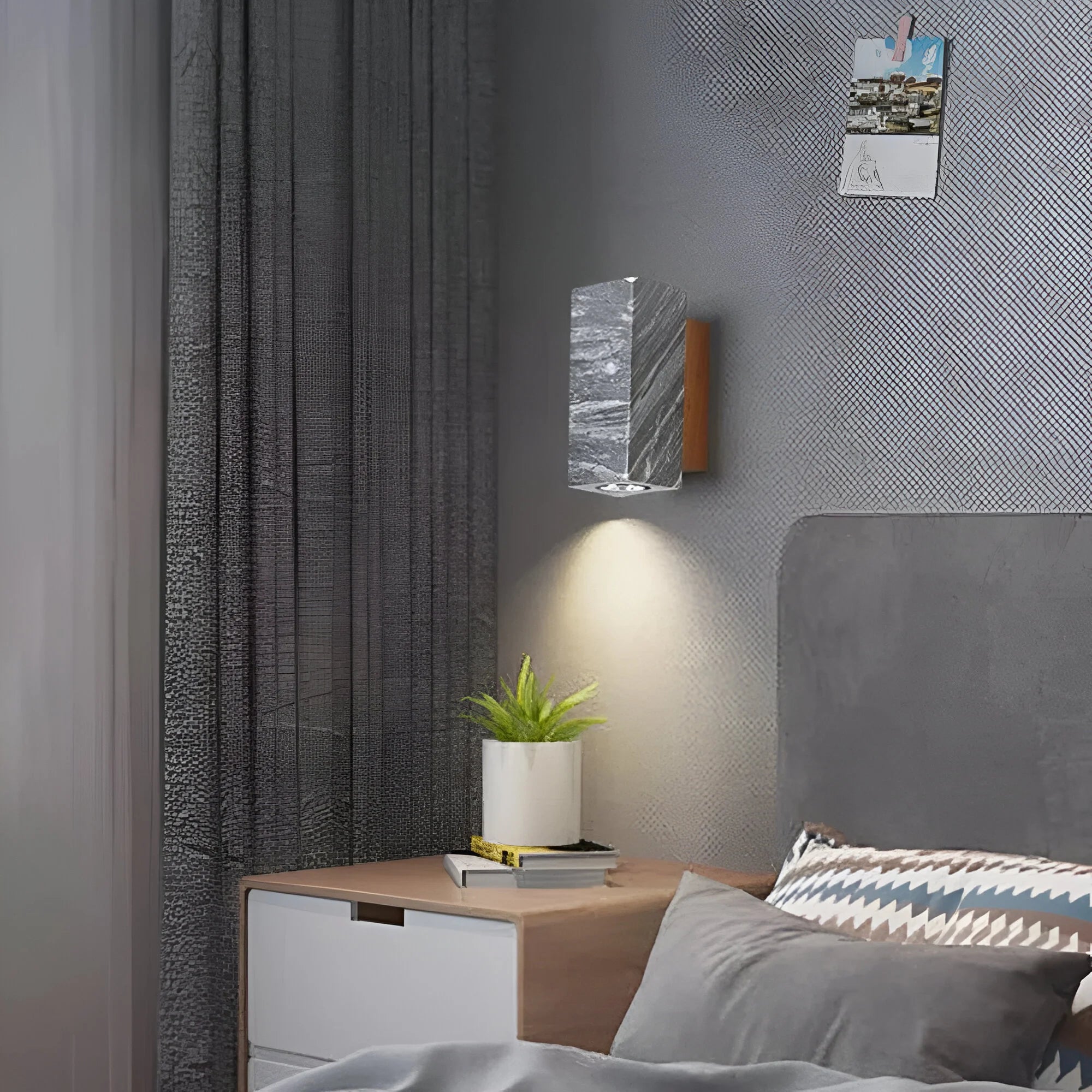LumaStone – Grey Stone Wall Light