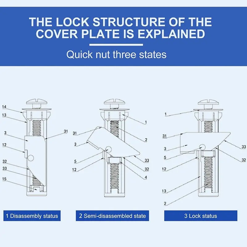 BowLift | 2+2 | Heavy-duty fastening screws for stable toilet seats