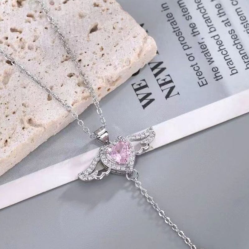 BowLift | Pink Angel Wings Necklace