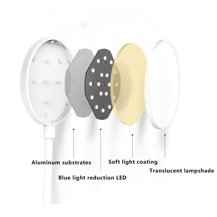 BowLift | Simple LED Clip Desk Lamp rechargeable Eye Protection Night Light