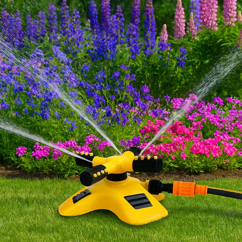 BowLift | 360° Rotating Lawn Sprinkler | Stable, Multi-Angle Nozzles for Even Coverage in Large Gardens