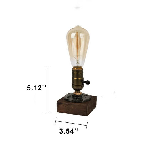 BowLift | Vintage Industrial Iron Light Bulb 1-Light Table Lamp