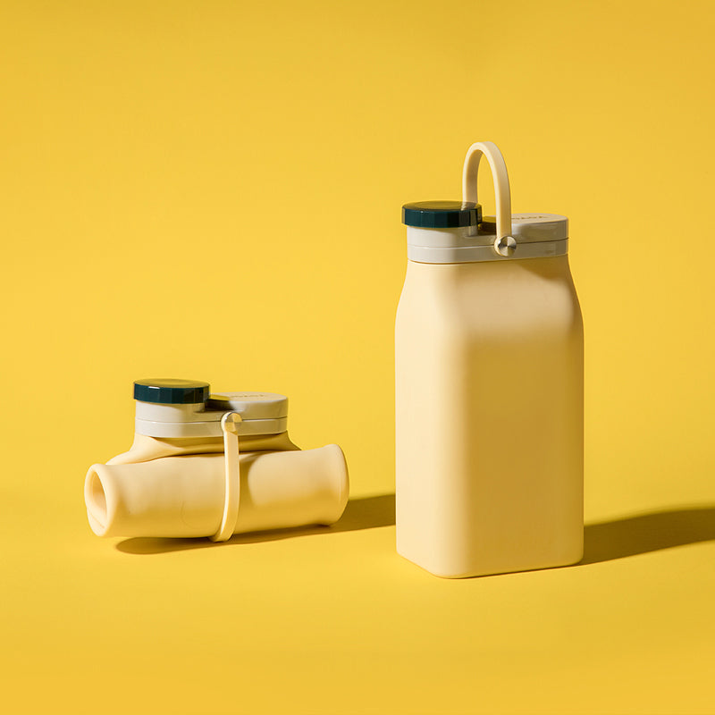 BowLift | Portable Silicone Water Bottle, with High-Temperature Resistant Design, Easy to Clean, Foldable, Large Capacity and Food Grade Silicone, for Travel, Sports, Camping and More