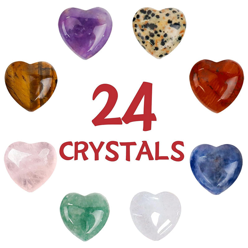 BowLift | 24-pack Valentine's Day cards with heart-shaped crystals