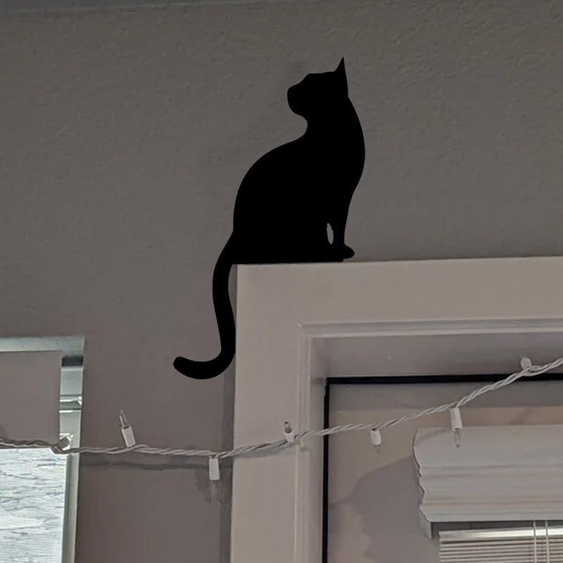 BowLift | Black Cat Door Corner Sign Decoration