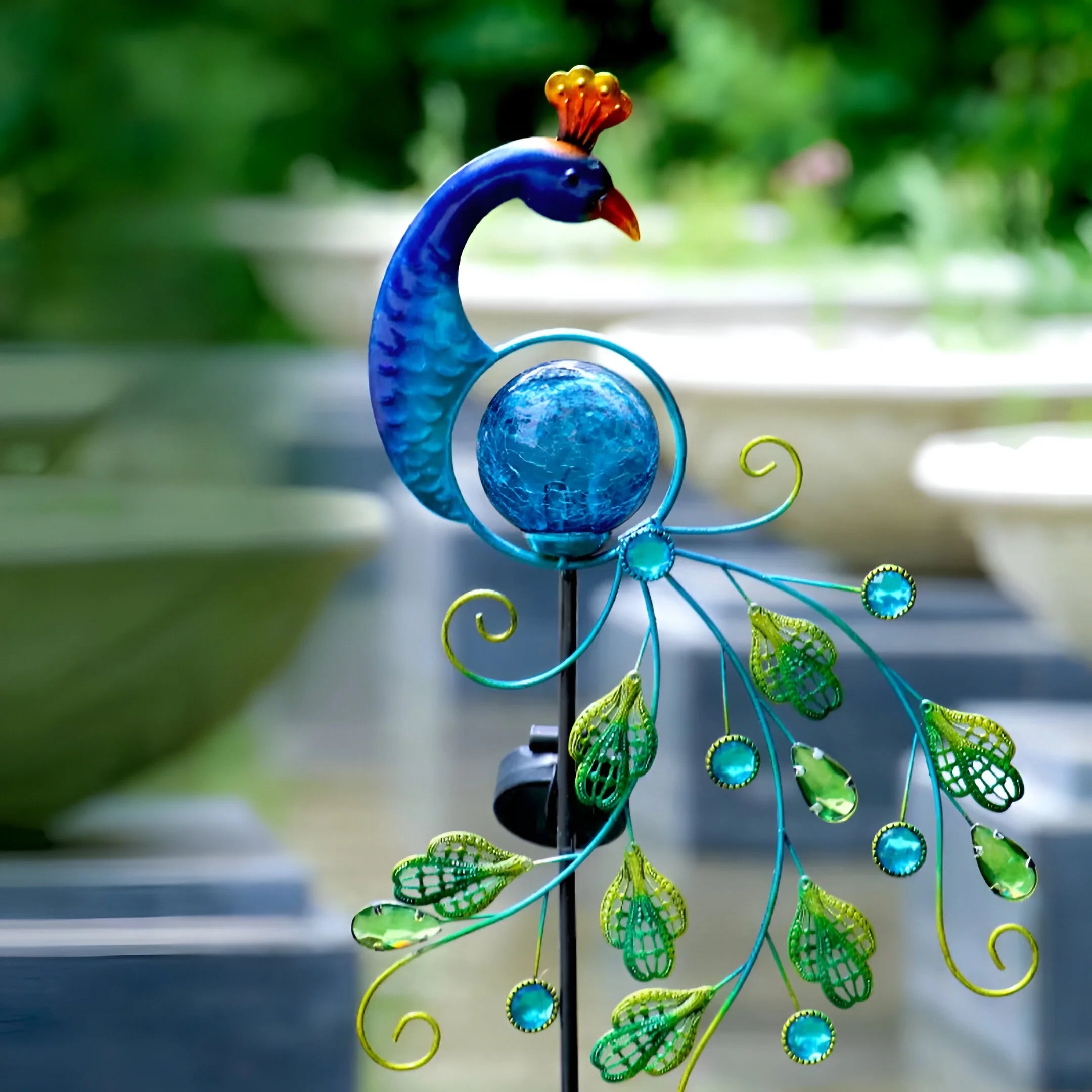 SolarGlow – Peacock Garden Light