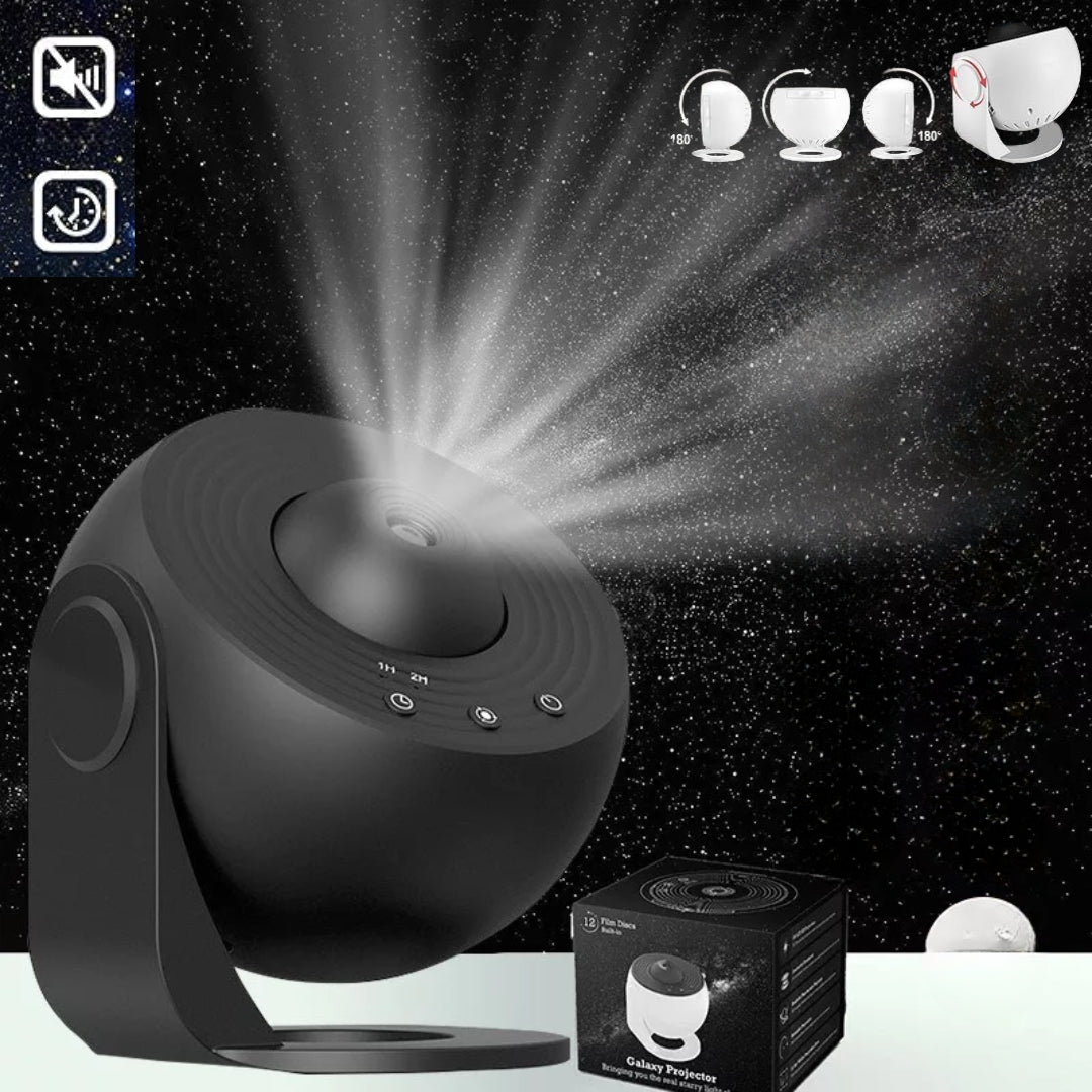 BowLift | Galaxy Projector with 360° Rotation - Stunning Room-Wide Night Sky View