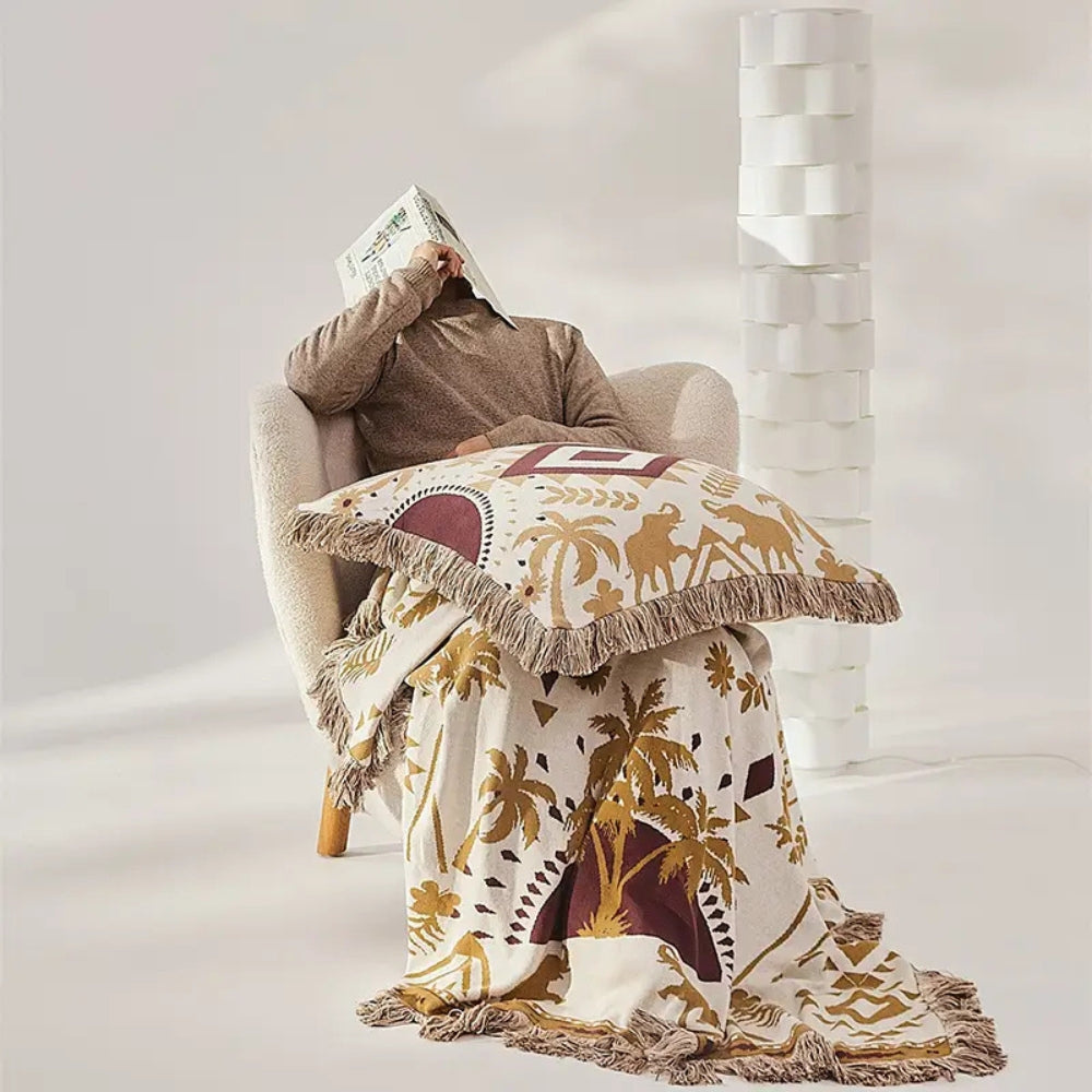 BowLift | Azura Boho Geometric Knit Blanket