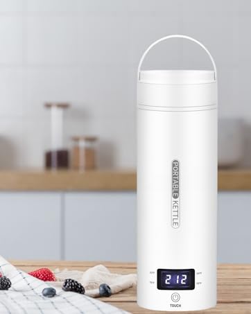 BowLift | Portable Electric Travel Kettle | Compact Stainless Steel Smart Kettle with LCD