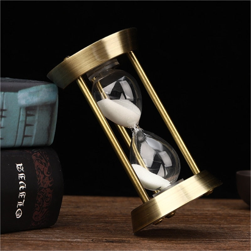 BowLift | 3/5/10 Minutes Retro Metal Craft Hourglass Pendulum Home Office Desktop Arrangement Ornament Sand Timer Sand Glass Decoration