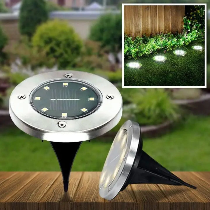 BowLift | 3 Piece Solar Ground Lights – Elegant Outdoor Lighting without Cables