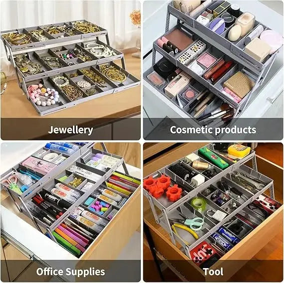BowLift | 3-tier Smart Drawer Organizer – Makes optimal use of storage space