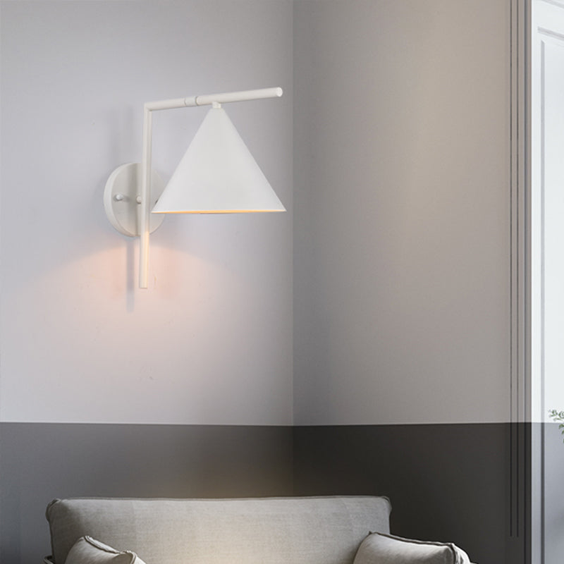 BowLift | Conical Wall Application Lighting Contemporary Metal 1 Head Black/White/Gold Wall Lamp for Bedroom