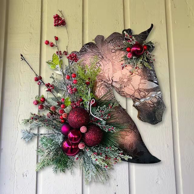 BowLift | Christmas Dressage Wood HorseHead