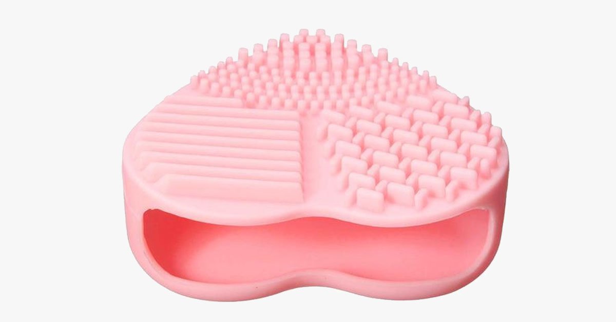 BowLift | Heart-Shaped Silicone Cosmetic Brush Cleaner Plate Convenient and Easy to Use - Cleans Your Brushes Gently!