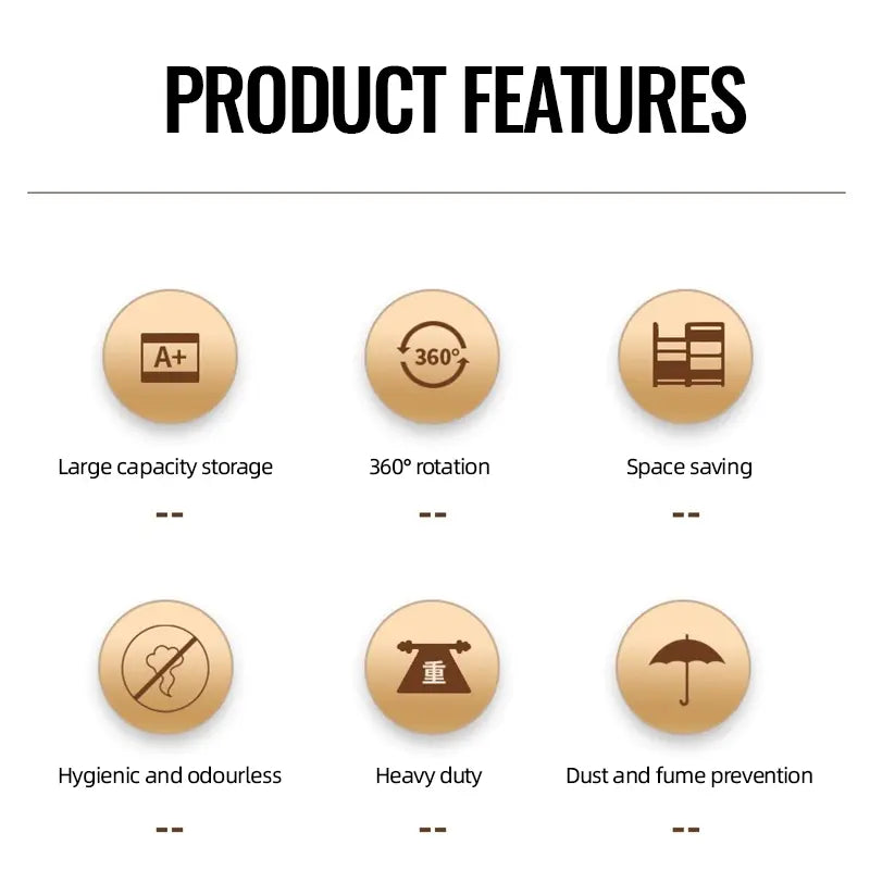 BowLift | 360° Redatable Corner Shelf – Space-Saving Organizer