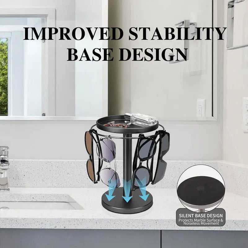 BowLift | 360° Redatable glasses stand – Stylish organizer for glasses & accessories