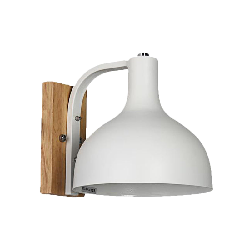 BowLift | Barn Shade Wall Mount Light Nordic Metal 1 Head 7.5" B White/Pink/Blue/Green Wall Lighting Fixture for Bedroom Nightstand