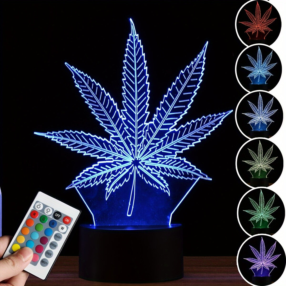 BowLift | GlowBud - 3D Hemp Leaf Lamp