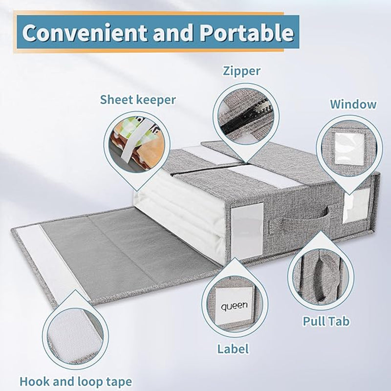 BowLift | foldable bed sheet set organizer