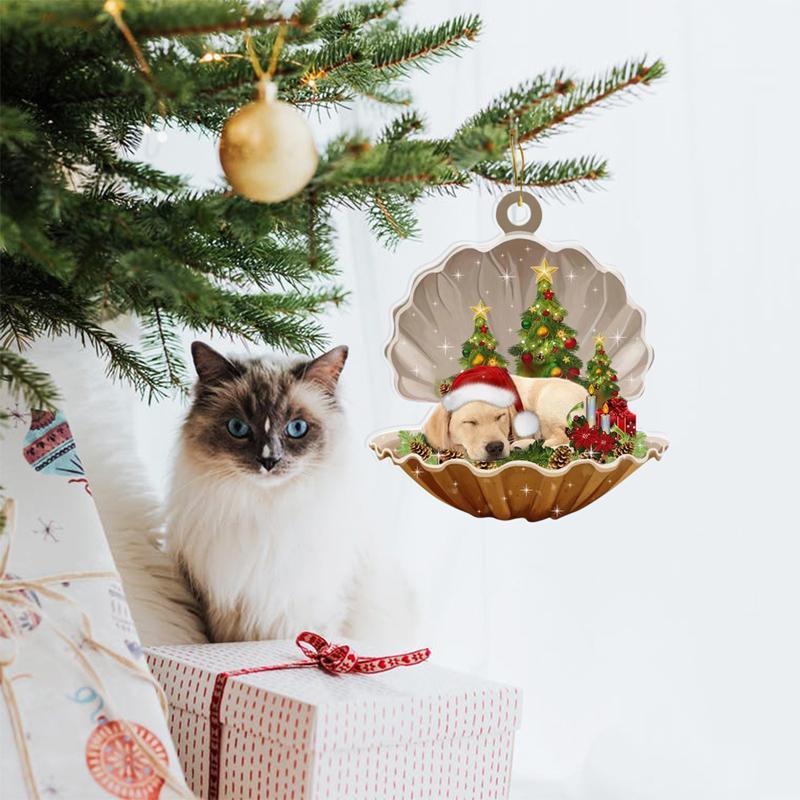 BowLift | French Bulldog - Sleeping Pearl in Christmas Double Ornament