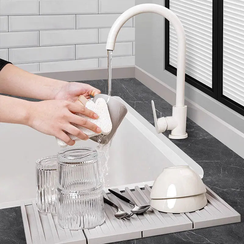 BowLift | Collapsible Silicone Draining Mat – Heat Resistant Kitchen Drying Mat