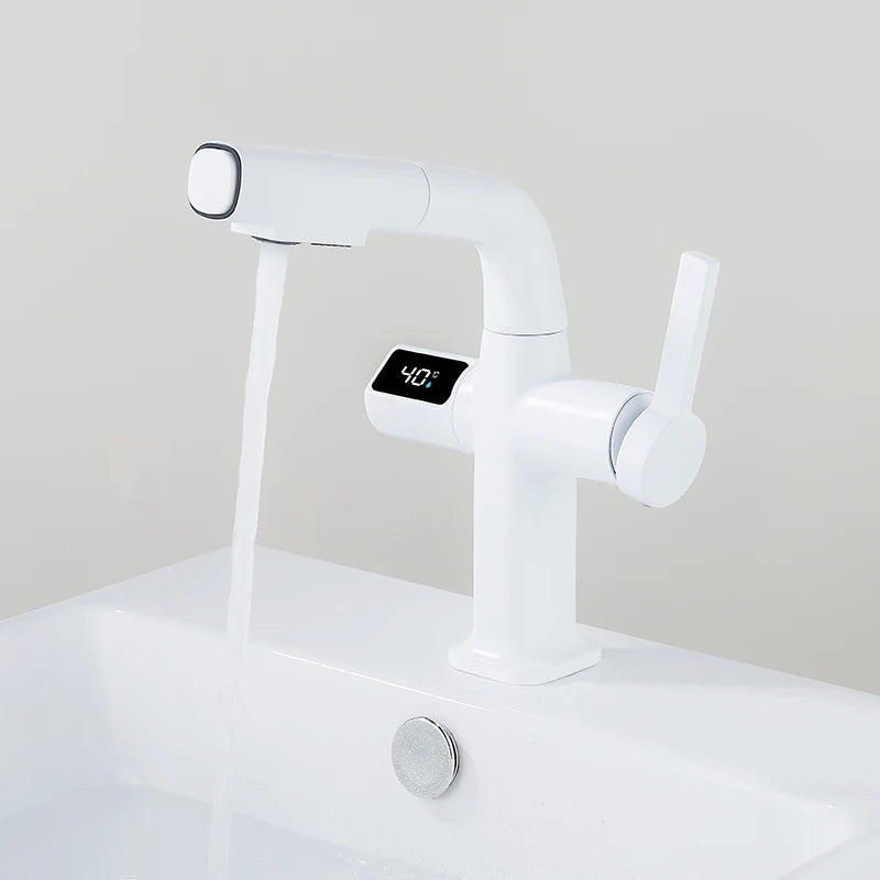 BowLift | Elegant House Brass Aqua View Bathroom Digital Faucet