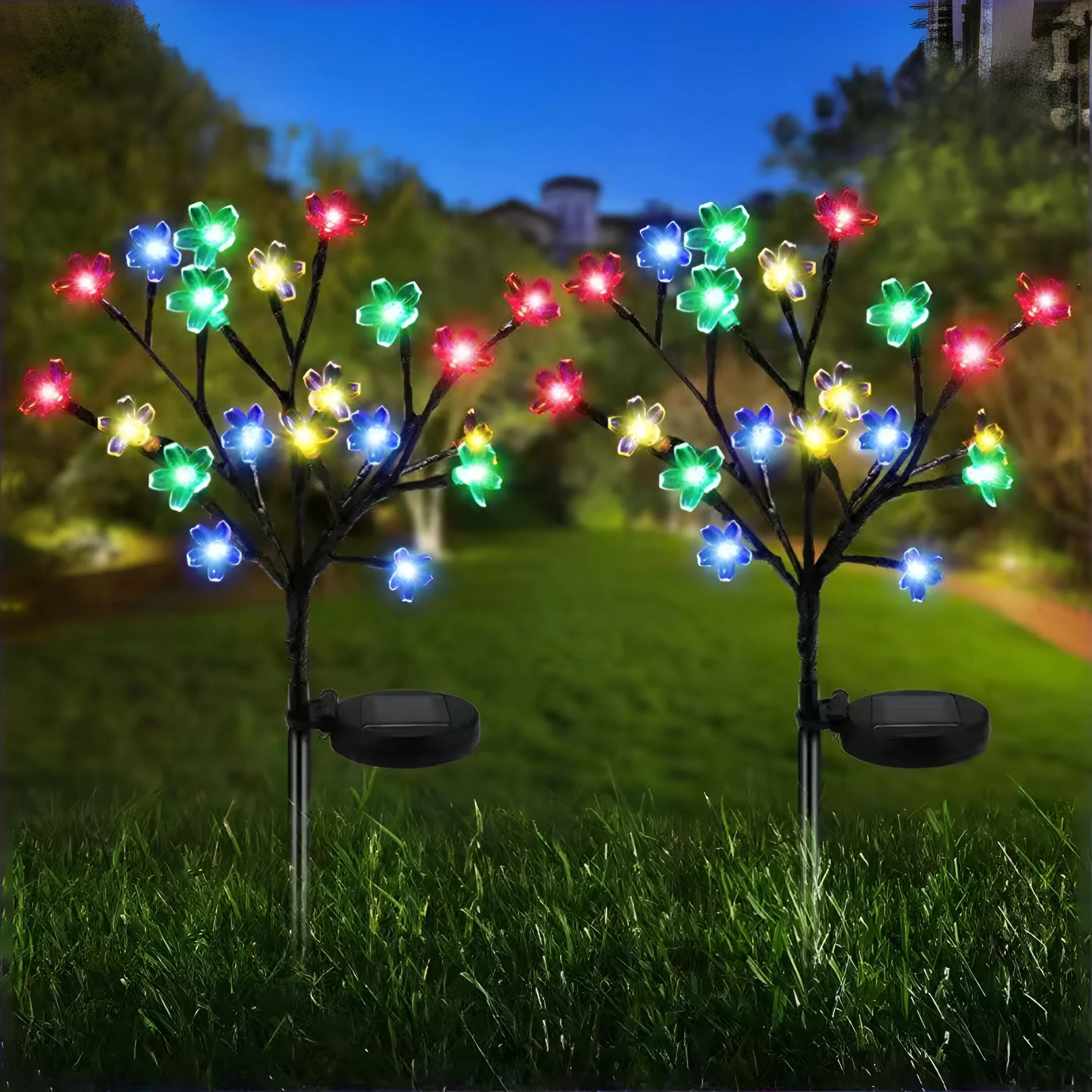 GlowBloom – Solar Powered Peach Blossom Garden Lights
