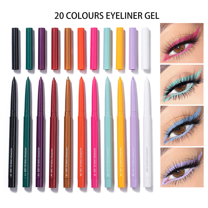 BowLift | 20 PCS Colorful Eyeliner Pencil Set